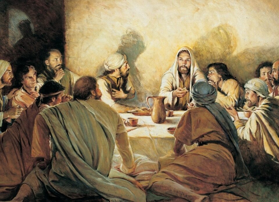 Jesús con los discípulo los